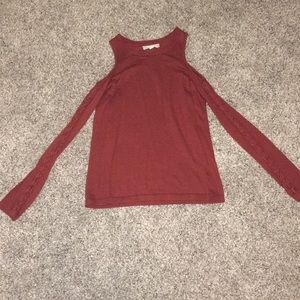 long sleeve cut out at the shoulders shirt